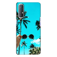 Силиконовый чехол с КАРТИНКАМИ лето для Oppo Reno 3 (AlphaPrint) (Взгляд лето)