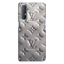 Текстурный Чехол Louis Vuitton для Оппо Рено 3 (Бежевый ЛВ)