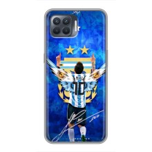 Чехлы для OPPO Reno 4 Lite (Leo чемпион) (AlphaPrint) (Месси сборная)