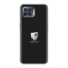 Чехол Майнкрафт на OPPO Reno 4 Lite (AlphaPrint) Minecraft (Овечка Майнкрафт)