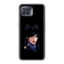 Чехлы Венсдей на OPPO Reno 4 Lite Уэнсдей (AlphaPrint) (серьезная Уэнздей)