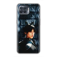 Чехлы Венсдей на OPPO Reno 4 Lite Уэнсдей (AlphaPrint) (Уэнздей кошка)