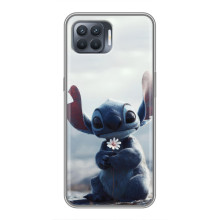 Чехол с рисунком Стич для OPPO Reno 4 Lite – Стич с цветочком