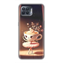 Чохол з мемом Тралалело тралала на OPPO Reno 4 Lite (Балерина капучина)