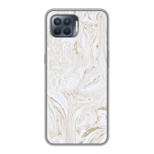 Мраморный чехол на OPPO Reno 4 Lite (VPrint) (Белый мрамор)