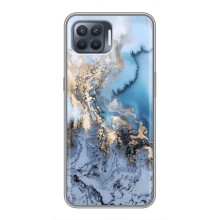 Мраморный чехол на OPPO Reno 4 Lite (VPrint) (Нежный мрамор)