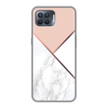 Мраморный чехол на OPPO Reno 4 Lite (VPrint) (Тройной мрамор)