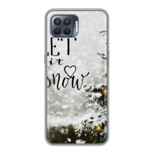 Новорічні, Святкові Чохли для OPPO Reno 4 Lite - 2024 год – Let it snow