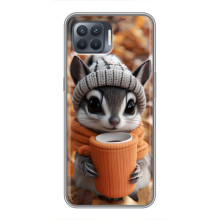 Печатный чехол «Зверята с кофе» для OPPO Reno 4 Lite