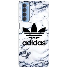 Чехлы Адидас для Oppo Reno 4 Pro (AlphaPrint) (Адидас на мраморе)