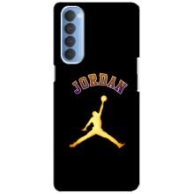Чехлы для Oppo Reno 4 Pro - с картинкой JORDAN (AlphaPrint) – Jordan Gold