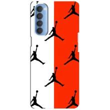 Чехлы для Oppo Reno 4 Pro - с картинкой JORDAN (AlphaPrint) – Лого Джордан