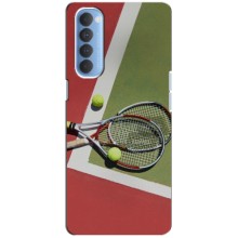 Чехлы с принтом Спортивная тематика для Oppo Reno 4 Pro – Ракетки теннис