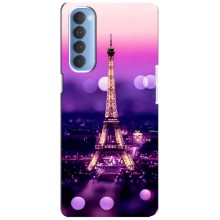 Чехол Эйфелева Башня для Oppo Reno 4 Pro - (AlphaPrint) (Париж Башня)