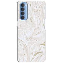 Мраморный чехол на Oppo Reno 4 Pro (VPrint) (Белый мрамор)