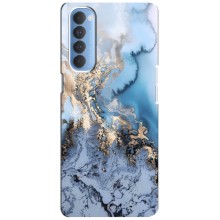 Мраморный чехол на Oppo Reno 4 Pro (VPrint) (Нежный мрамор)