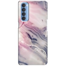 Мраморный чехол на Oppo Reno 4 Pro (VPrint) (Пурпурный Мрамор)
