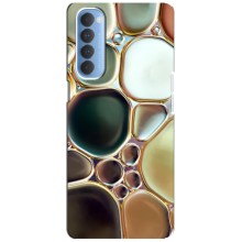 Мраморный чехол на Oppo Reno 4 Pro (VPrint) (Радужный Мрамор)