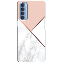 Мраморный чехол на Oppo Reno 4 Pro (VPrint) (Тройной мрамор)