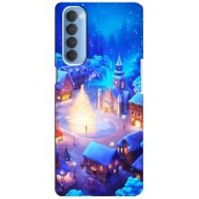 Рождественские Чехлы для Oppo Reno 4 Pro (VPrint) (Рождественский город)