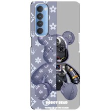 Силіконовий чохол для Oppo Reno 4 Pro – Ведмідь Louis Vuitton