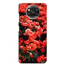 Чохли з квітами для Oppo Reno 4 (VPrint) (Квіти червоні)