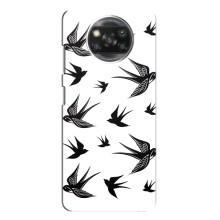 Чехол с птицами на Oppo Reno 4 (VPrint) (Ласточки)