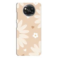 Чохол з квітковим принтом на Оппо Рено 4 – Бежеві квіти