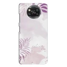 Чохол з квітковим принтом на Оппо Рено 4 – Фіолетове листя