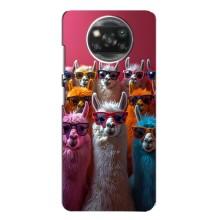 Чохол з принтом стильні тварини для Оппо Рено 4 – Лами в окулярах