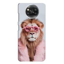 Чохол з принтом стильні тварини для Оппо Рено 4 – Лев в окулярах