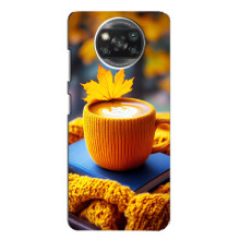 Чехол с уникальным дизайном «Осень с кофе» для Oppo Reno 4 – Кофе с жёлтым