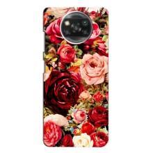 Силіконовий бампер з принтом (квіточки) на Оппо Рено 4 (Букет квітів)