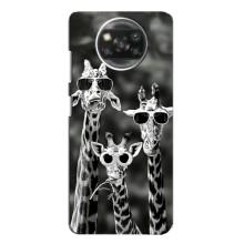 Силиконовый чехол с КАРТИНКАМИ лето для Oppo Reno 4 (AlphaPrint) (Жирафы в очках)