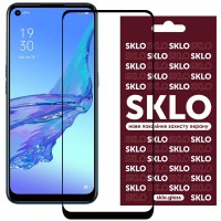 Захисне скло SKLO 3D (full glue) для Oppo Reno 5 Lite – Чорний
