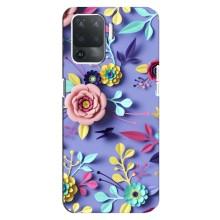 Чохли з квітами для OPPO Reno 5 Lite (VPrint) (Дизайн квітів)