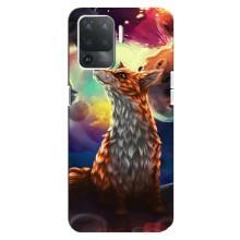 Чохли з картинкою Лисичка для OPPO Reno 5 Lite (VPrint) (Лисичка в космосі)