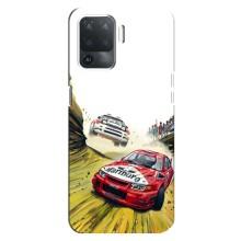 Чохли з Машинами на OPPO Reno 5 Lite 
				 літерами та цифрами українською: ОППО Рено 5 Лайт (VPrint) (Гоночні Тачки)