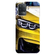 Чохли з Машинами на OPPO Reno 5 Lite 
				 літерами та цифрами українською: ОППО Рено 5 Лайт (VPrint) (Жовта машина)