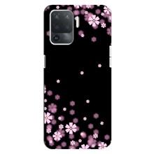 Чохол для OPPO Reno 5 Lite 
				 літерами та цифрами українською: ОППО Рено 5 Лайт - з принтом (Дизайнерські) (AlphaPrint) (Квіти маленькі)