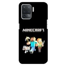 Чохол Майнкрафт на OPPO Reno 5 Lite (AlphaPrint) Minecraft (герої Minecraft)