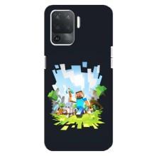 Чохол Майнкрафт на OPPO Reno 5 Lite (AlphaPrint) Minecraft (персонажі Minecraft)