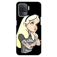Чехол с печатью для OPPO Reno 5 Lite - (Мода) (AlphaPrint) (Девочка в тату)