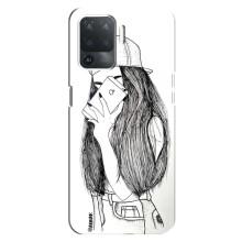 Чехол с печатью для OPPO Reno 5 Lite - (Мода) (AlphaPrint) (Фото девочки)