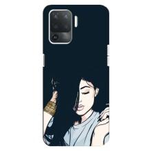 Чехол с печатью для OPPO Reno 5 Lite - (Мода) (AlphaPrint) (Красивая девочка)
