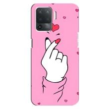 Чохол з принтом для OPPO Reno 5 Lite (AlphaPrint - Знак сердечка)