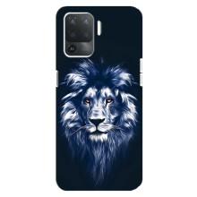 Чохол з картинкою ЛЕВ для OPPO Reno 5 Lite (VPrint) (Синій Лев)