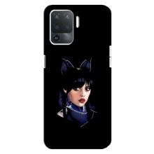 Чехлы Венсдей на OPPO Reno 5 Lite Уэнсдей (AlphaPrint) (серьезная Уэнздей)
