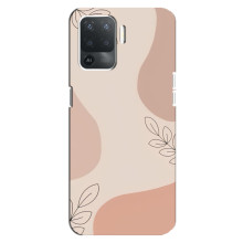 Чохол квітковий дизайн для OPPO Reno 5 Lite – Кориневий фон