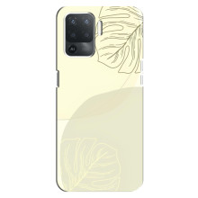 Чохол квітковий дизайн для OPPO Reno 5 Lite – Зелений фон